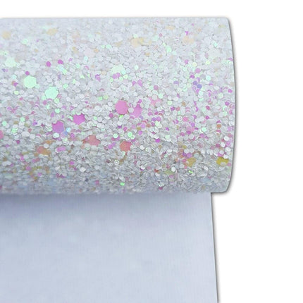 Sparkling White Faux Leather Craft Roll: Elevate Your DIY Masterpieces