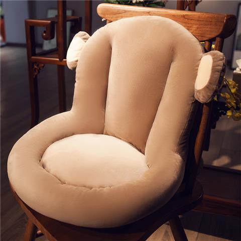 Bay Window Cushioned Easy Chair with Integrated Backrest for Bedroom Floor Reading