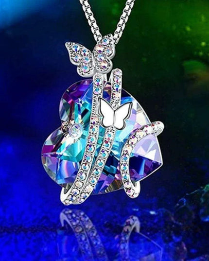 Amethyst Butterfly Heart Necklace: A Gleaming Token of Love and Joy
