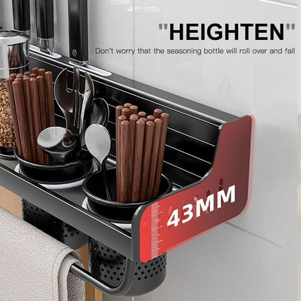 Sleek Customizable Aluminum Kitchen Organizer for Effortless Elegance