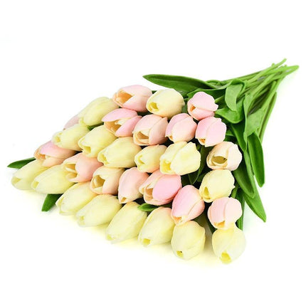 Elegant 31-Piece Faux Tulip Arrangement - Enhance Your Celebrations