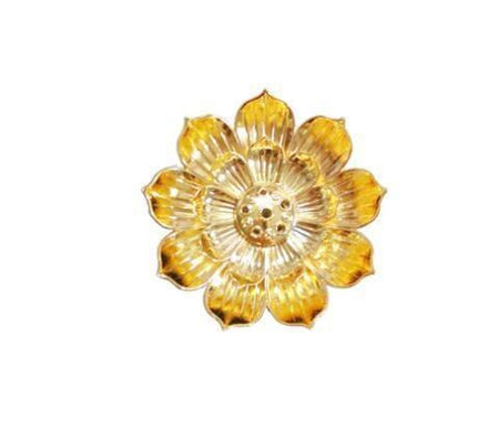 Serene Lotus Alloy Incense Holder: Aromatherapy Diffuser for Tranquil Spaces