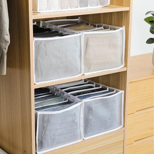 Efficient Transparent Mesh Wardrobe Storage Solution