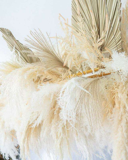 Bohemian Dried Pampas Grass Arrangement for Chic Home Styling