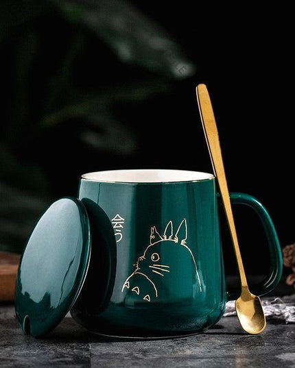 Elegant Golden Totoro Ceramic Mug Collection - 400ml Capacity