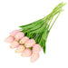 Chic Bundle of 10 Lifelike Tulip Stems for Stylish Home Decor