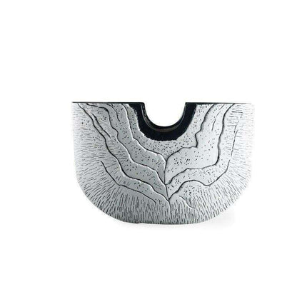 Elegant U-Shaped Floral Resin Vase with Contemporary Ceramic Aesthetic