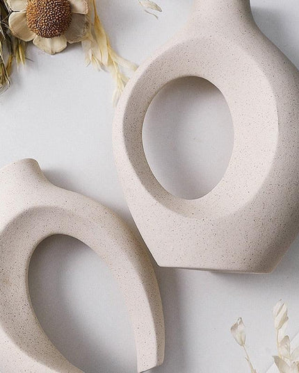 Nordic Elegance Ceramic Vase Duo - Perfect for Modern Home Decor