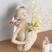 Butterfly Girl Sculpture Resin Flower Vase - Decorative Home Decor Piece