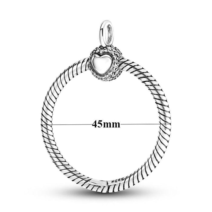 925 Silver Minimalist O Pendant Necklace - Personalized Jewelry Gift for Women