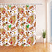 Christmas Snowflake Bathroom Shower Curtain Set with Water Repellent Coating