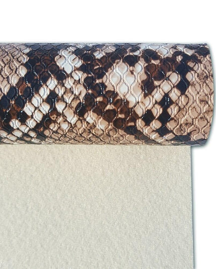 Exotic Python Pattern Vegan Leather Roll for Creative Handmade Accessories