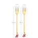 Santa's Joyful Holiday Silverware Duo - Cheerful Spoon and Fork Set for Festive Feasts