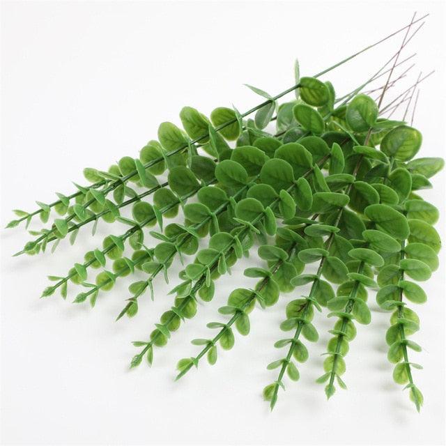 Elegant Faux Eucalyptus Greenery Stems for Modern Home Styling