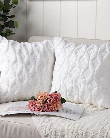 Elegant Reversible Nordic Stripe Velvet Pillow Covers for Sophisticated Home Styling