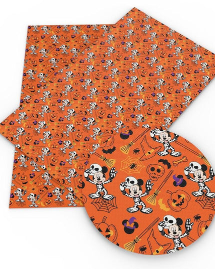 Mickey Mouse Halloween Faux Leather Craft Sheets - Create Spooktacular DIY Projects