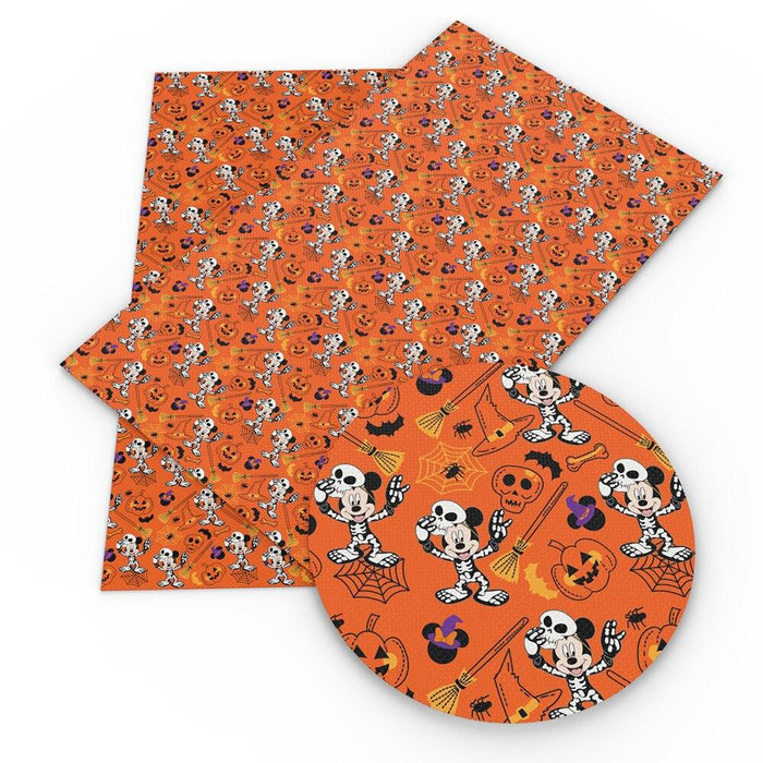 Mickey Mouse Halloween Faux Leather Sheets - Inspiring Spooky Crafting Ideas