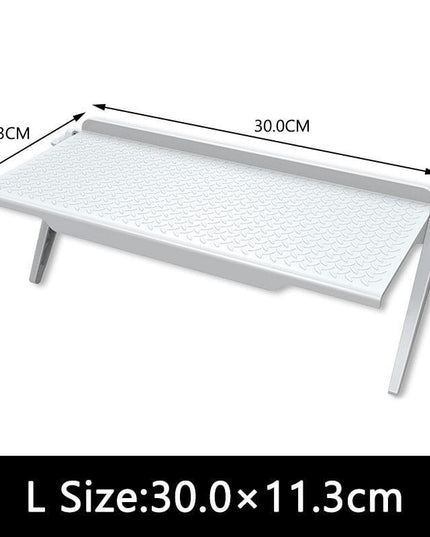 Versatile Adjustable Desktop Stand with Integrated Media Organizer in Chic Black or White