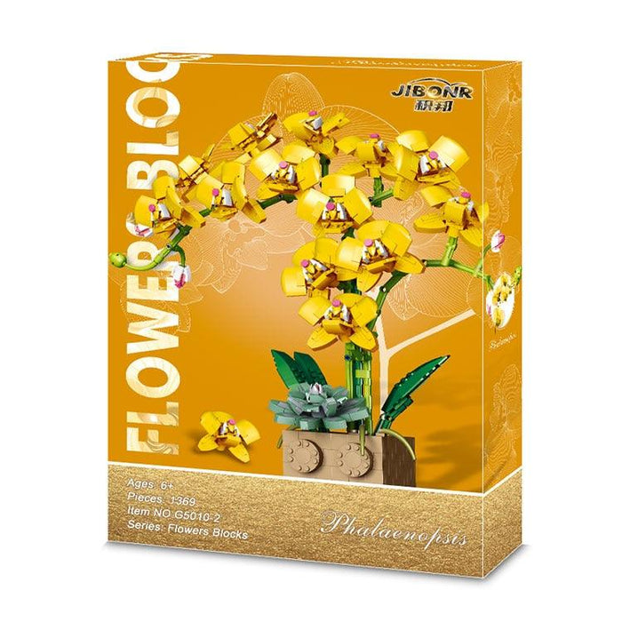 DIY Yellow Orchid Floral Design Kit for Crafting Vibrant Bouquets