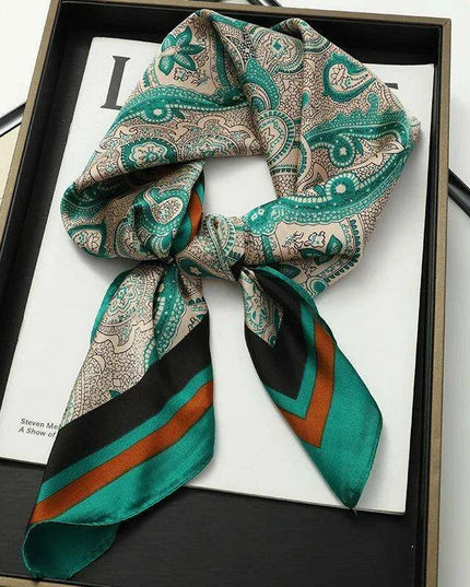 Elegant Leopard Print Silk Scarf - Premium Women's Fashion Accessory