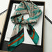 Silk Leopard Print Square Scarf - Elegant Fashion Accessory for Women