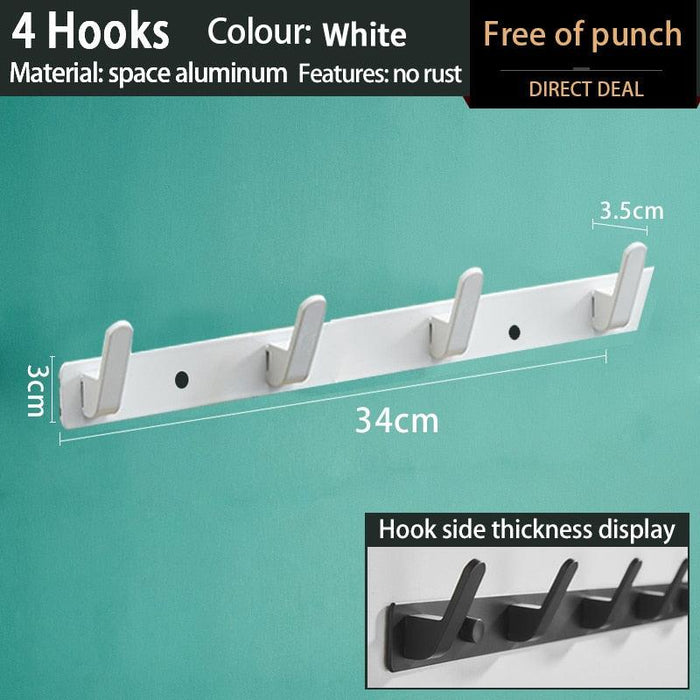 Space-Saving Aluminum Robe Hook Set: Durable Storage Solution