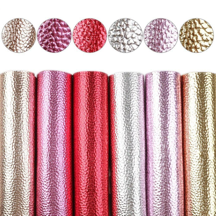 Sparkling Faux Leather DIY Craft Kit: Shimmering Fabric Collection for Creative Projects
