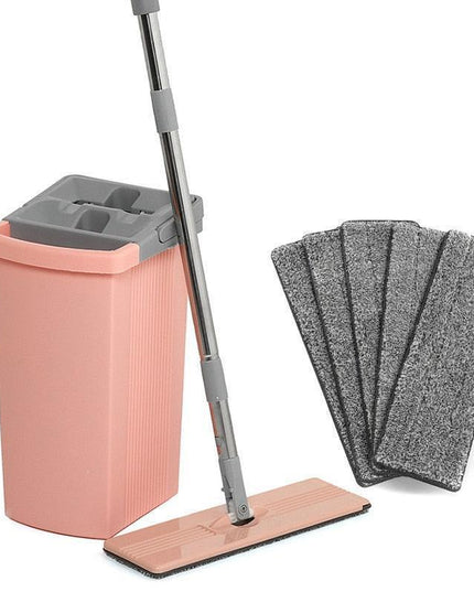 Ultimate Hands-Free Pink Double Barrel Spin Mop Set for Effortless Cleaning
