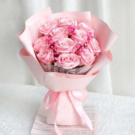 Eternal Blossom Soap Rose Bouquet - A Luxurious Symbol of Enduring Love