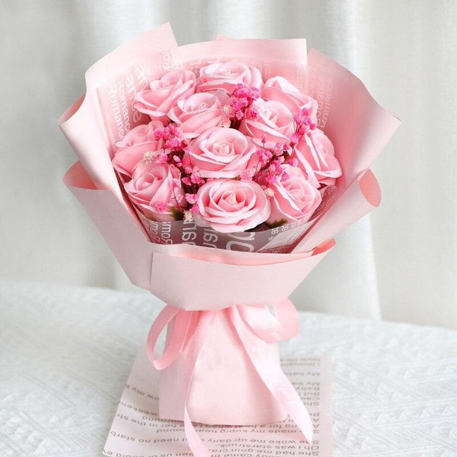 Eternal Blossom Soap Rose Bouquet - A Luxurious Symbol of Enduring Love