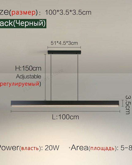 Contemporary LED Hanging Light Fixture for Dining, Kitchen, and Office Spaces