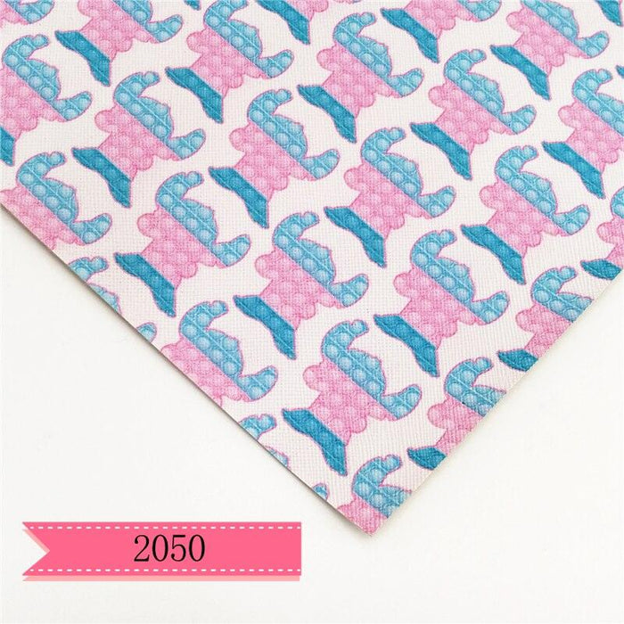 Lilo and Stitch Cartoon Print Vinyl Synthetic Faux Leather Sheet for Crafting Joy