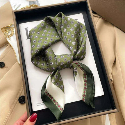 Elegant Leopard Print Silk-like Scarf: Elevate Your Style Game