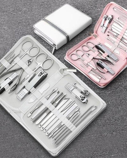 Premium Stainless Steel Nail Care Set with Portable Case: All-in-One Manicure Essentials for Professionals and Enthusiasts