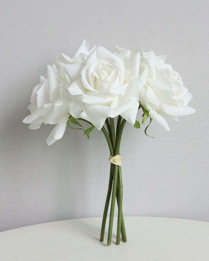 Lifelike Luxury Rose Hand Bouquets - Exquisite Decor for Weddings & Homes