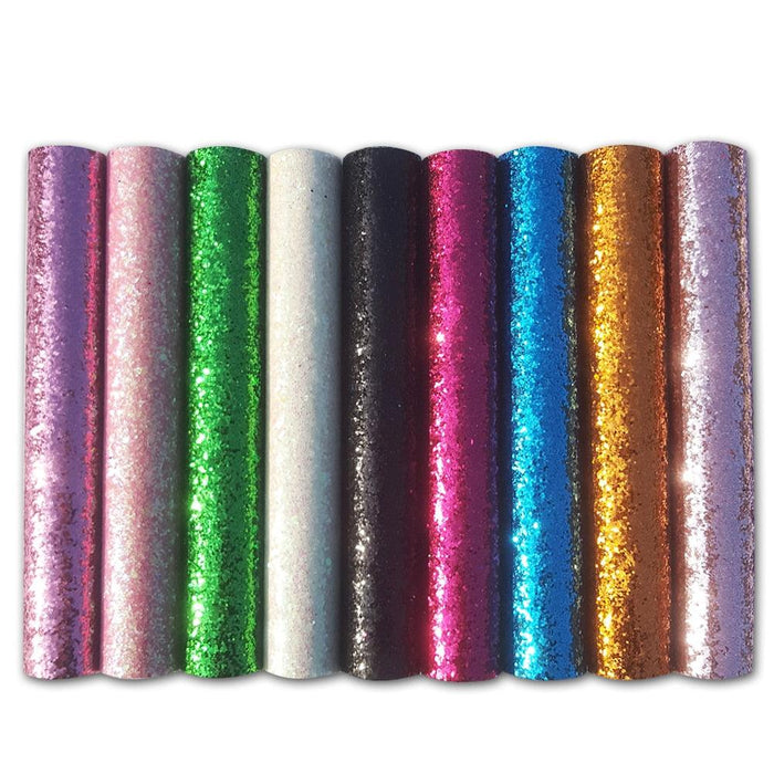 Glittering Gold, Ruby, and Onyx Shimmer Faux Leather - Ignite Your Crafting Creativity