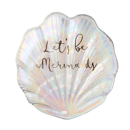 Seashell-Inspired Crystal Glass Jewelry Organizer - Chic and Elegant Storage Solution