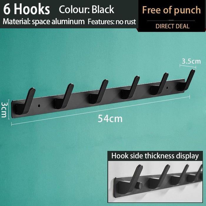 Space-Saving Aluminum Hook Organizer: Efficient and Stylish Storage for Any Room