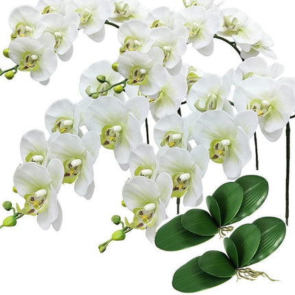 Stunning 40-Inch Faux Phalaenopsis Orchid Arrangement with Butterfly Accents