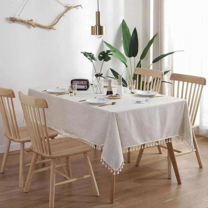 Elegant Linen/Cotton Tablecloth Set for Dining, Photography, and Home Styling