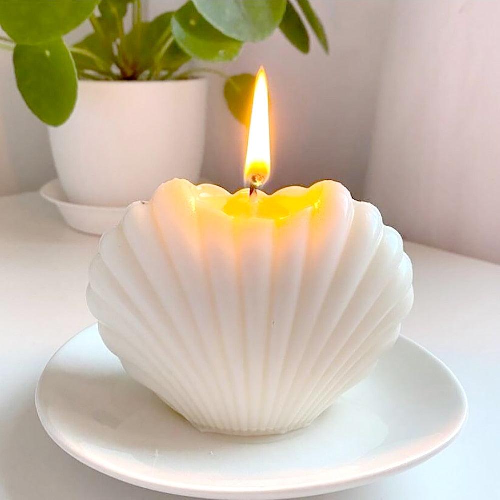 DIY Shell Candle Mold Aromatherapy Candle Plaster Mold 3D Marine Shell Silicone Scallop Soap Mold Handmade Home Craft Decoration-0-Très Elite-Small Shell-Très Elite