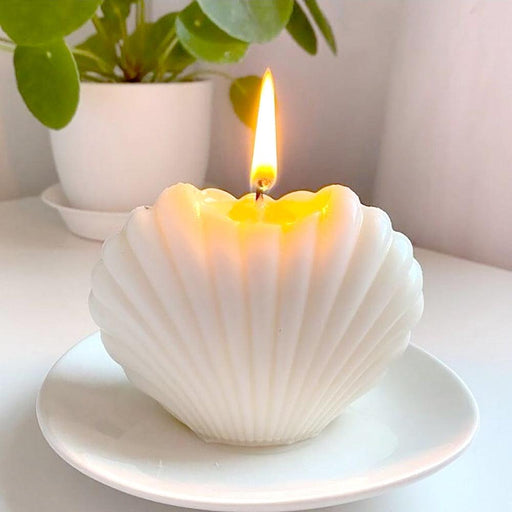 DIY Shell Candle Mold Aromatherapy Candle Plaster Mold 3D Marine Shell Silicone Scallop Soap Mold Handmade Home Craft Decoration-0-Très Elite-Small Shell-Très Elite