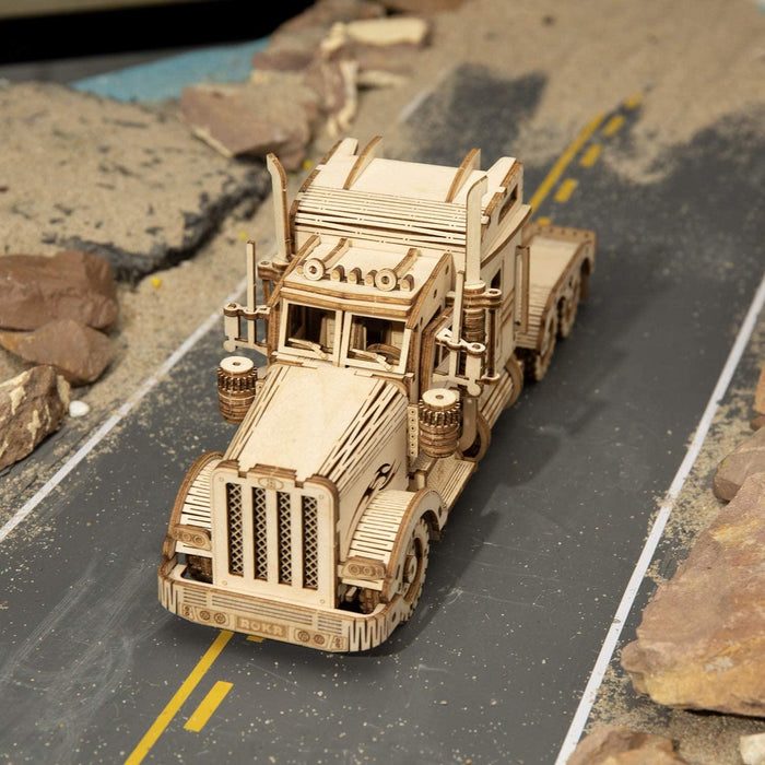 3D Army Jeep Wooden Model Building Kit - Educational Craft Puzzle for DIY Enthusiasts