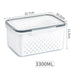 Fresh Kitchen Organization Solution for Storing Fresh Produce with Drain Basket and See-Through Cover