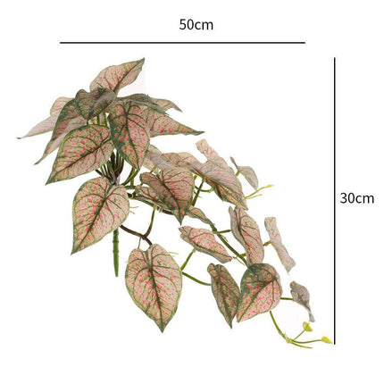 Realistic Green Turtle Leaf Faux Plant for Home and Garden Decoration