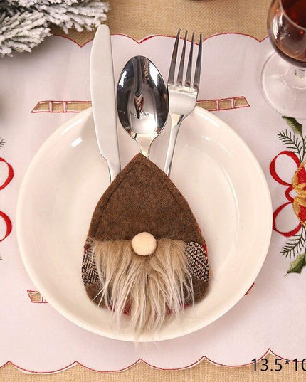 Whimsical Gnome-Themed Christmas Chair Cover - Festive Home Accent