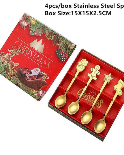 Joyful Holiday Spoon Set for Festive Dining