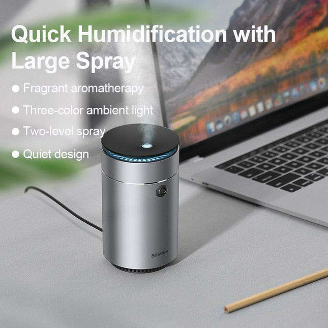 Baseus Multifunctional Air Humidifier and Aroma Diffuser for Home, Car, and Relaxation