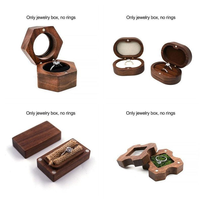 Retro Charm Wooden Jewelry Box with Ring Holder - Perfect for Travel and Special Events