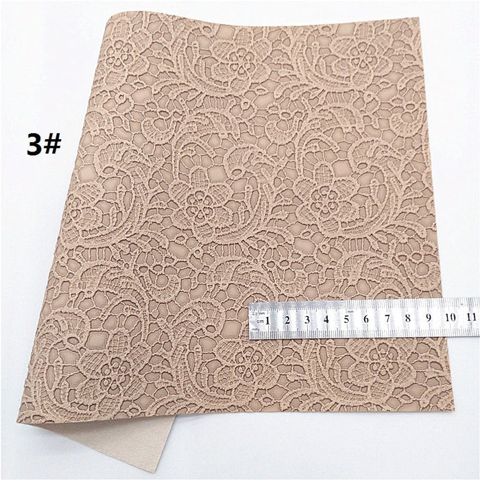 Golden Leopard Metallic Chunky Glitter Lace Synthetic Smooth Faux Leather Sheets for DIY Crafting